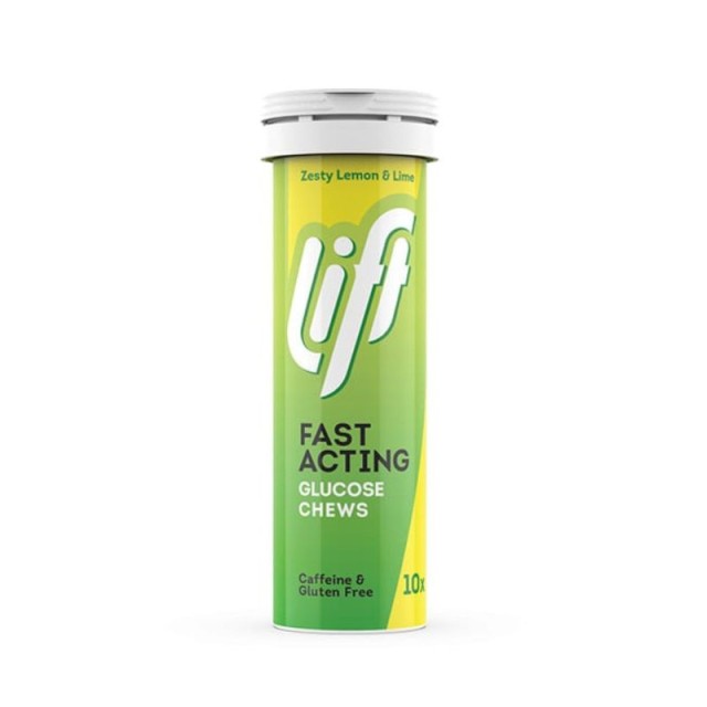 Gluco Lift Fast Acting Glucose Zesty Lemon & Lime 10 μασώμενα δισκία