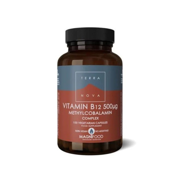 Terranova B12 Complex 500mg Συμπλήρωμα για τη Φυσιολογική Λειτουργία του Ανοσοποιητικού & Κατά της Κούρασης & της Κόπωσης 100caps