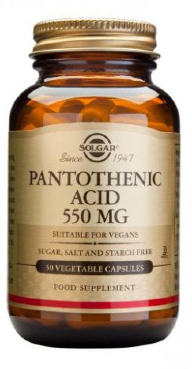 SOLGAR PANTOTHENIC ACID 550mg veg.50s