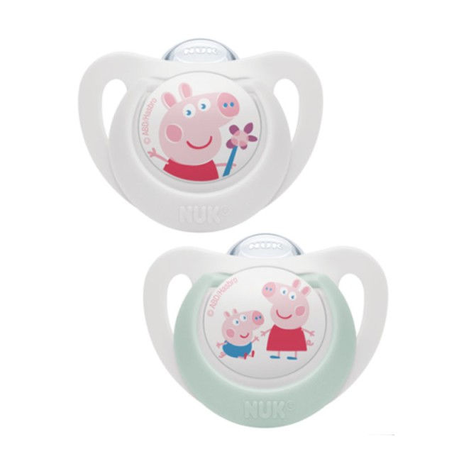 Nuk Star Peppa Pig Πιπίλα Σιλικόνης 18-36m, 2τμχ