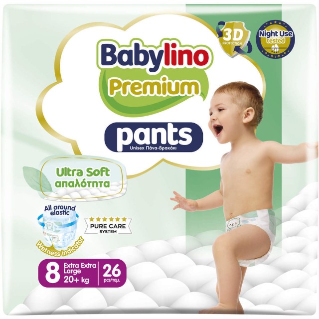 Babylino Πάνες Βρακάκι Premium Pants No. 8 για 20+kg 26τμχ