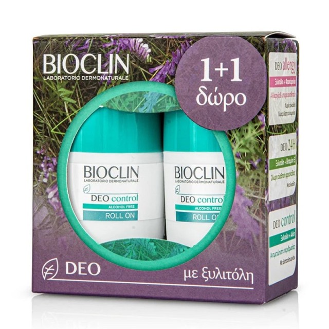 Bioclin Promo Pack Deo Control Roll-On 1+1 Δώρο για Έντονη Εφίδρωση 2x50ml