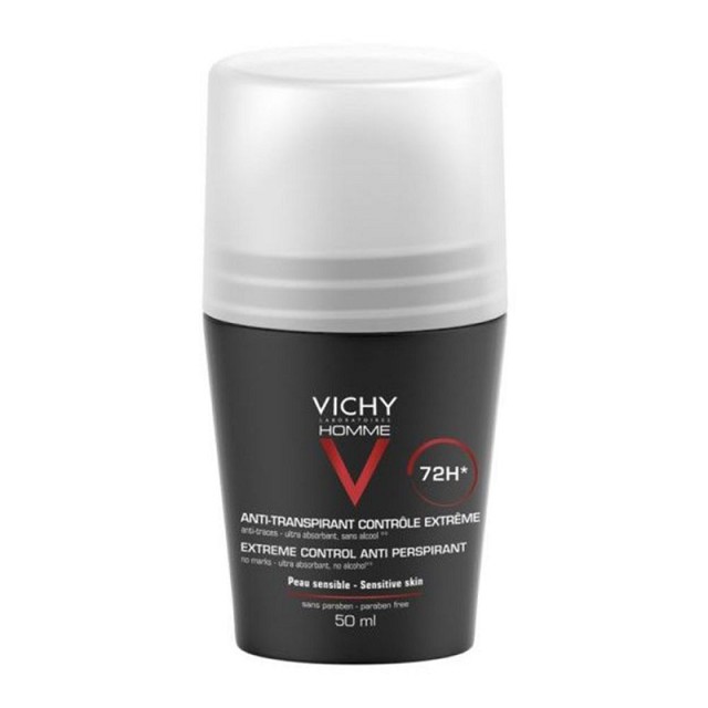 Vichy Homme 72h Deodorant Roll-on for Extreme Anti-Perspirant 50ml