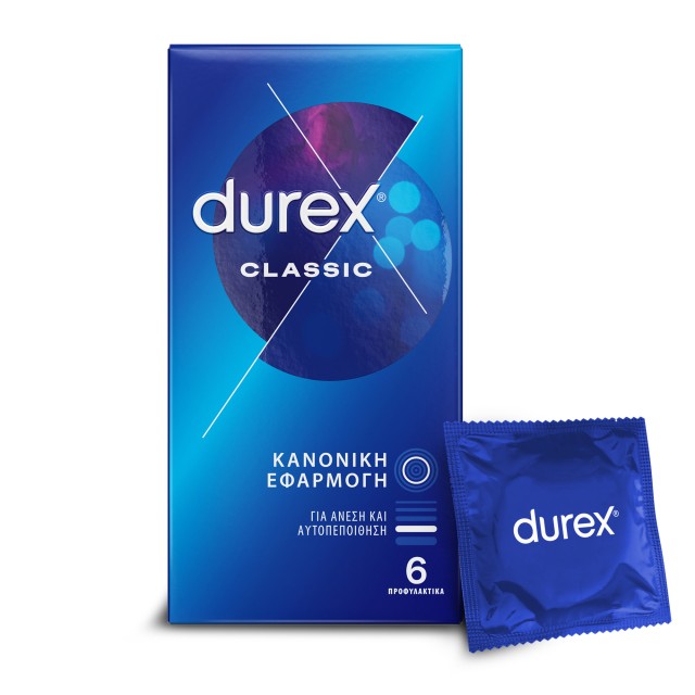 Durex Προφυλακτικά Classic Κανονική Εφαρμογή 6 τεμάχια