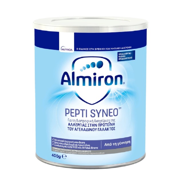 Nutricia Almiron Pepti Syneo 0m+ Γάλα για Αλλεργίες στην Πρωτεΐνη του Γάλακτος, 400gr