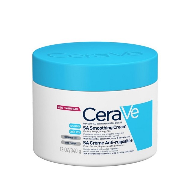 Cerave SA Smoothing Cream Ενυδατική & Απολεπιστική Κρέμα με 10% Ουρία για Ξηρή Επιδερμίδα 340gr