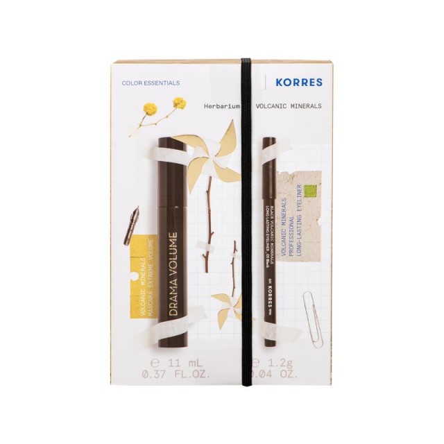 Korres Promo Pack Volcanic Minerals Μάσκαρα 11ml + Μολύβι Ματιών 1.2g