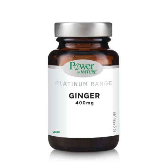 Power Of Nature Platinum Range Ginger 400mg Ρίζα Τζίντζερ σε Σκόνη 30 κάψουλες