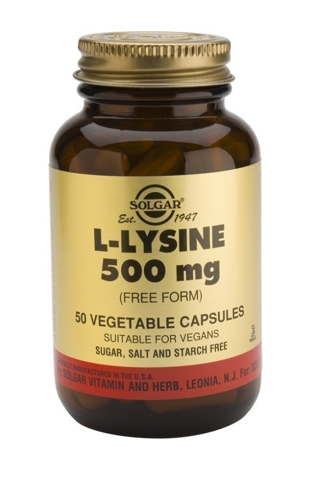 SOLGAR L-LYSINE  500mg veg.caps 50s