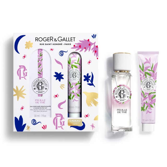 Roger&Gallet Xmas Promo Pack Feuille De The Eau Parfumee Bienfaisante 30ml & Κρέμα Χεριών 30ml