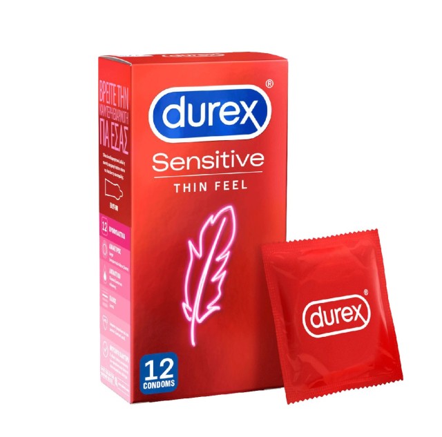 Durex Προφυλακτικά Sensitive Λεπτά 12τμχ