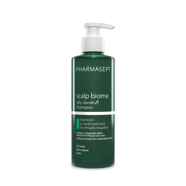 Pharmasept Scalp Biome Oily Dandruff Shampoo Σαμπουάν κατά της Πιτυρίδας για Λιπαρά Μαλλιά 400ml