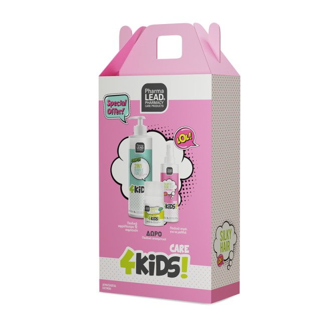 Pharmalead 4Kids Girl Promo Pack, Αφρόλουτρο & Σαμπουάν 500ml, Silky Hair Conditioner 125ml & ΔΩΡΟ Hurry-Up Roll-On 50ml