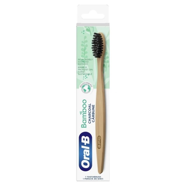 Oral-B Bamboo Charcoal Οδοντόβουρτσα από Μπαμπού & Κεφαλή από Άνθρακα 1τμχ