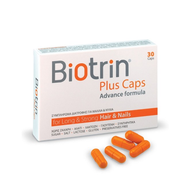 Biotrin Plus Caps Advance Formula for Long and Strong Hair & Nails 30 κάψουλες