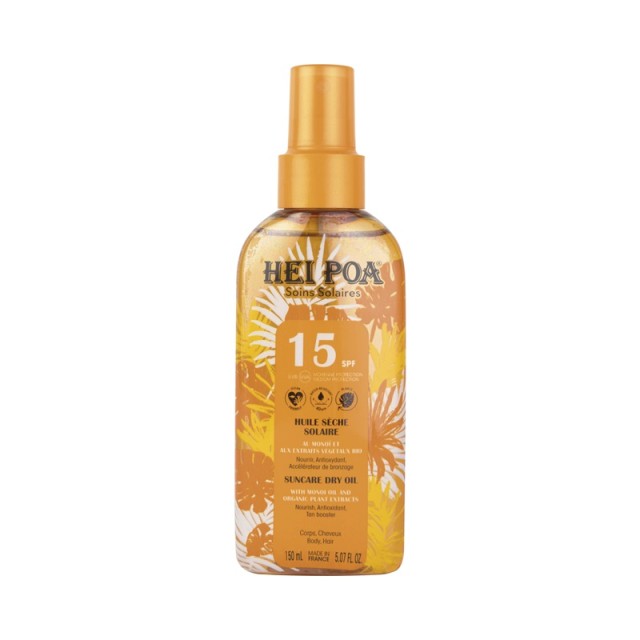 Hei Poa Suncare Dry Oil SPF15 Αντηλιακό Λάδι Μαλλιών και Σώματος 150ml