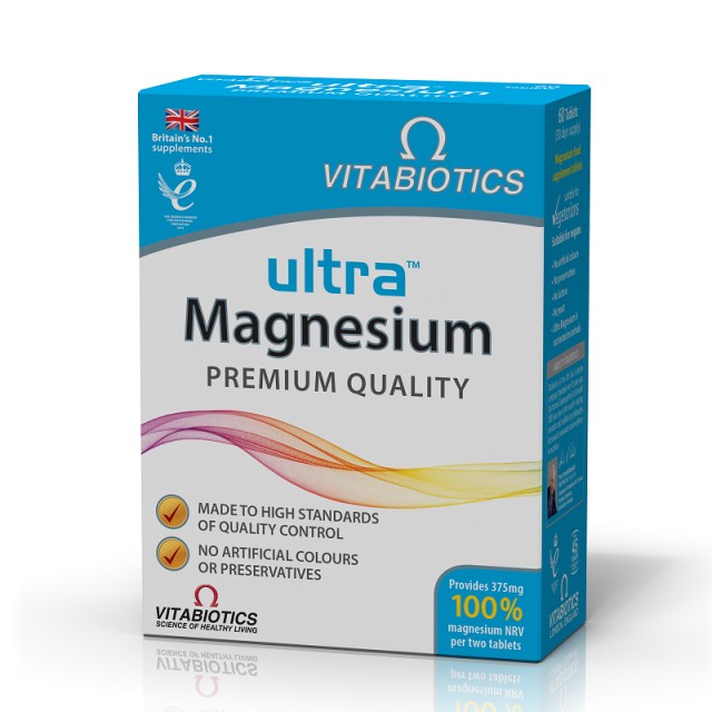 Vitabiotics Ultra Magnesium 375mg 60 ταμπλέτες