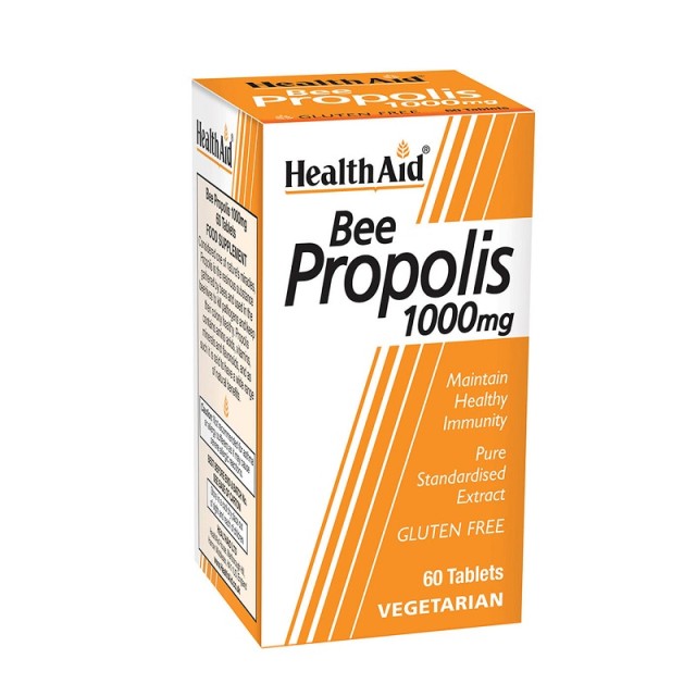 Health Aid Bee Propolis 1000mg Συμπλήρωμα με Πρόπολη για Αντιμικροβιακή Δράση 60 Ταμπλέτες