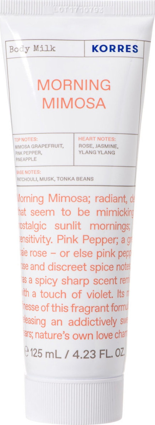 Korres Morning Mimosa Body Milk Γαλάκτωμα Σώματος Πρωϊνή Μιμόζα, 125ml