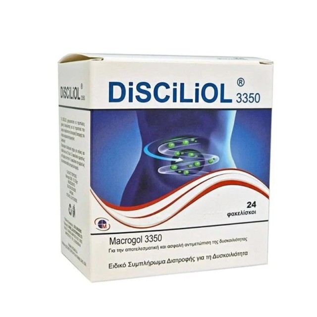 Medichrom Disciliol Macrogol 3350 Συμπλήρωμα Διατροφής για την Δυσκοιλιότητα 24 φακελίσκοι