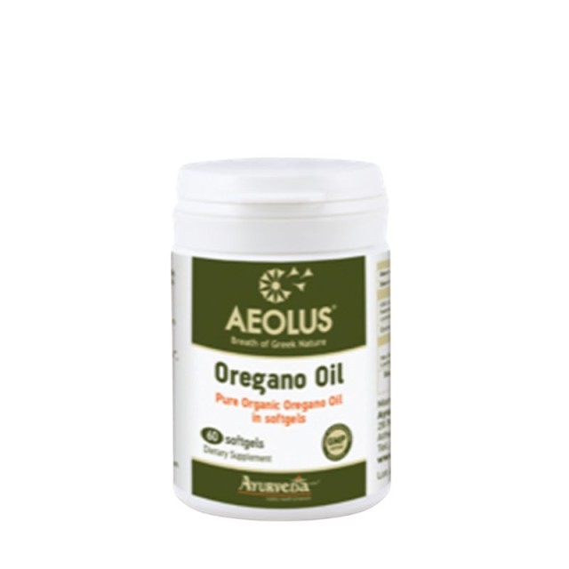 Ayurveda Aeolus Oregano Oil Ελληνικό Οργανικό Ριγανέλαιο 60 μαλακές κάψουλες