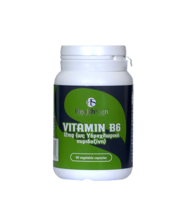 Health Sign B6 12mg (ως Υδροχλωρική πυριδοξίνη) 60 ταμπλέτες