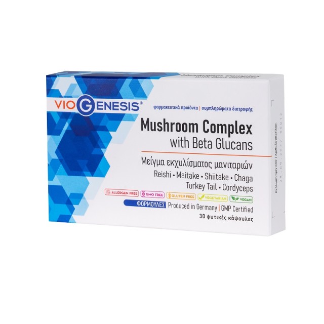 VioGenesis Mushroom Complex Μείγμα Εκχυλίσματος Μανιταριών 30 φυτικές κάψουλες