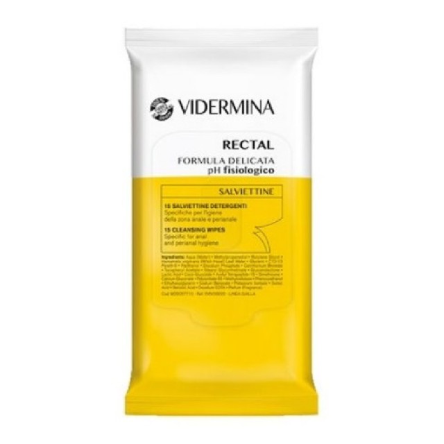 Epsilon Health Vidermina Rectal Μαντηλάκια για Αιμορροΐδες 15τμχ