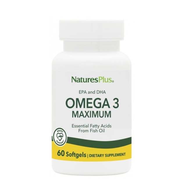 Natures Plus Omega 3 Maximum 60 μαλακές κάψουλες