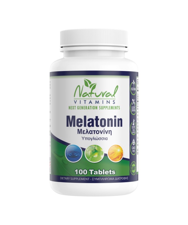 Natural Vitamins Melatonin 1 MG 100tabs