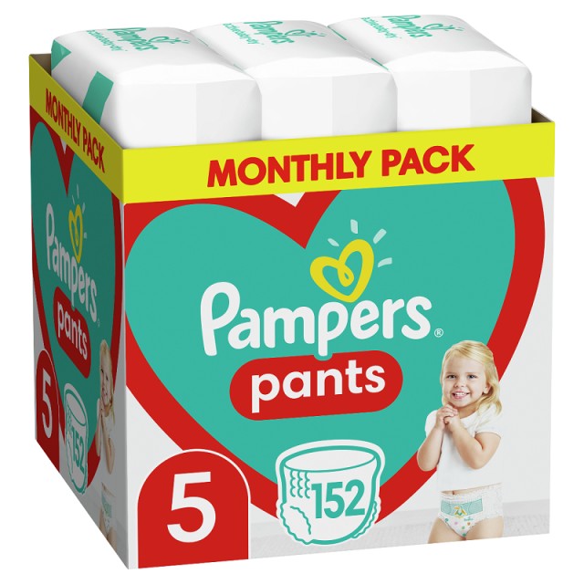 Pampers Pants Πάνες Βρακάκι No. 5 για 12-17kg 152τμχ