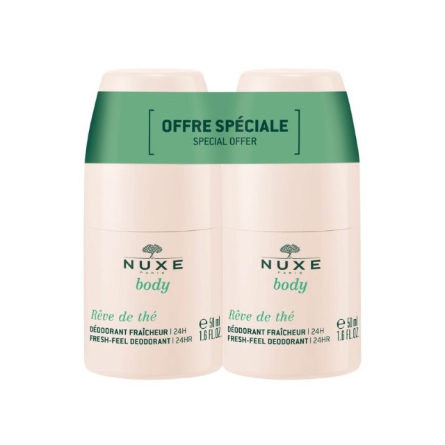 Nuxe Promo Pack Reve De The Fresh Feel Deodorant 24hr Roll-On 2 x 50ml