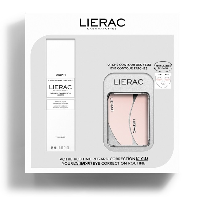 Lierac Diopti Promo Pack Κρέμα Διόρθωσης Ρυτίδων 15ml & Επαναχρησιμοποιούμενα Patches Ματιών 1 ζεύγος