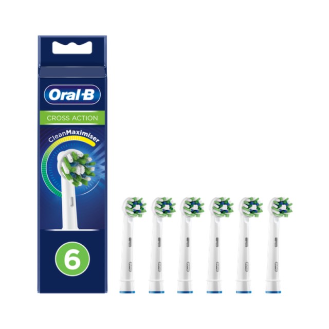 ORAL-B Cross Action CleanMaximiser Ανταλλακτικές Κεφαλές 6 Τεμάχια