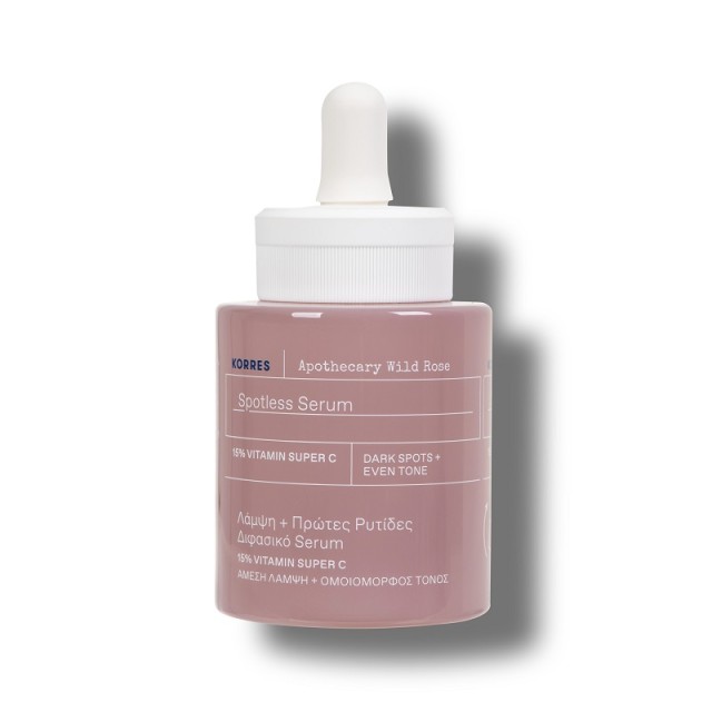 Korres Wild Rose Άγριο Τριαντάφυλλο Διφασικό Serum Λάμψης με Vitamin Super C 30ml