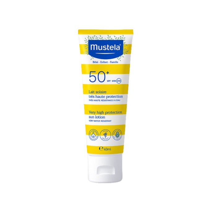 Mustela Sun Body & Face Lotion Αντηλιακό Γαλάκτωμα Σώματος & Προσώπου SPF50+ 40ml