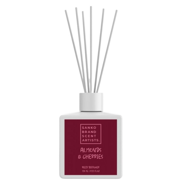 Sanko Almonds & Cherries Reed Diffuser Αρωματικό Χώρου με Στικς 125ml