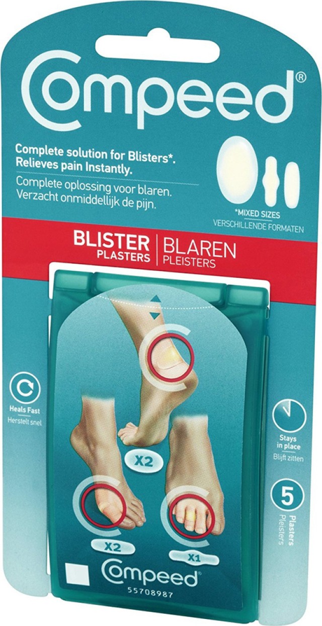 Compeed Blisters Mixpack 5τμχ Επιθέματα για Φουσκάλες σε 3 διαφορετικά μεγέθη