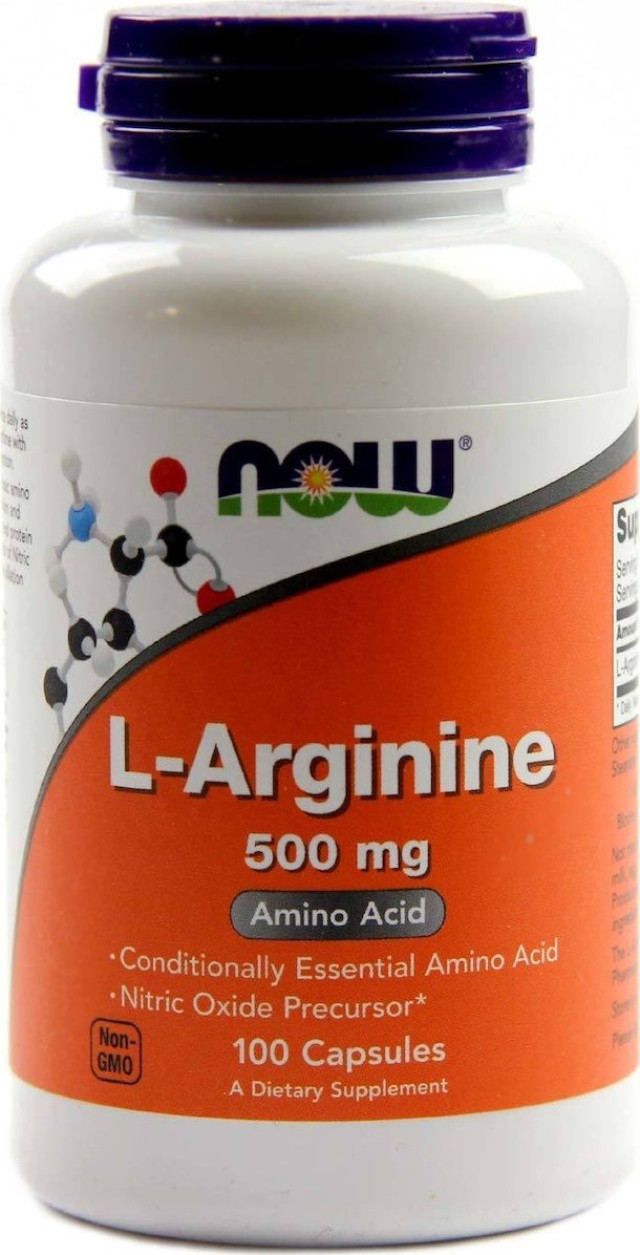 Now L Arginine 500 mg 100 caps