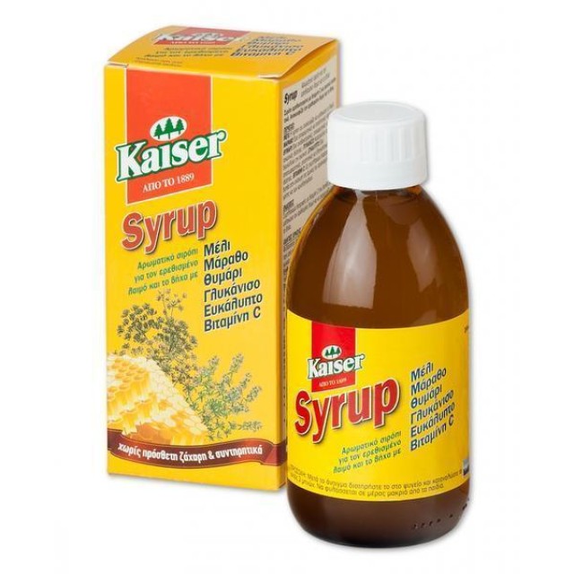 Kaiser Syrup Μέλι, Μάραθο, Θυμάρι, Γλυκάνισο, Ευκάλυπτο Βιταμίνη C 200ml