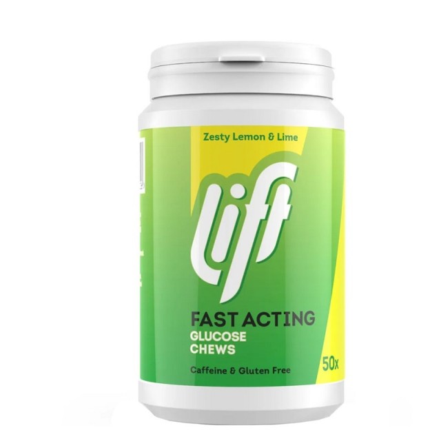 Gluco Lift Fast Acting Glucose Zesty Lemon & Lime 50 μασώμενα δισκία