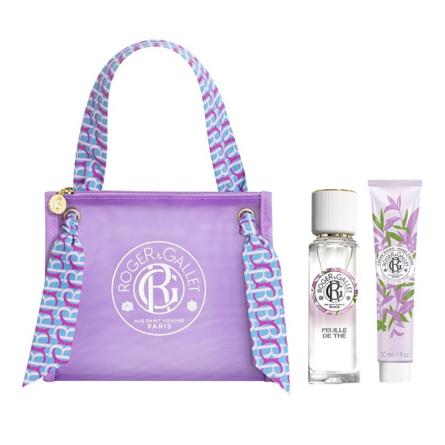 Roger&Gallet Promo Pack Feuille De The Wellbeing Γυναικείο Σετ με Άρωμα 30ml & Κρέμα Χεριών 30ml & Δώρο Τσαντάκι