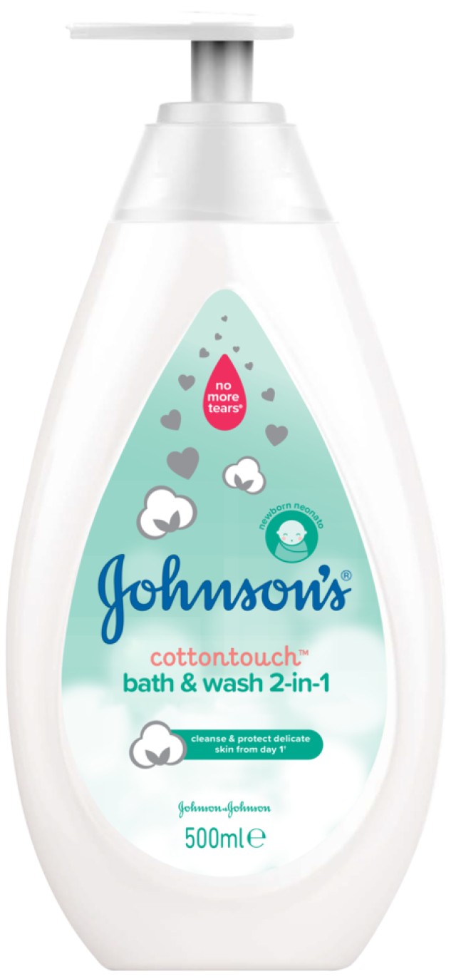 Johnsons Baby CottonTouch 2 σε 1  Αφρόλουτρο & Σαμπουάν 500ml