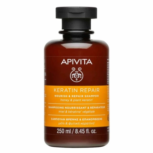 Apivita Keratin Repair Nourish & Repair Shampoo With Honey & Plant Keratin 250ml