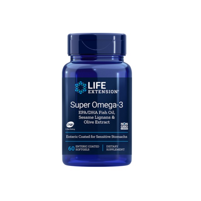 Life Extension Super Omega-3 Epa/dha With Sesame Lignans And Olive Fruit Extract, 60 Caps