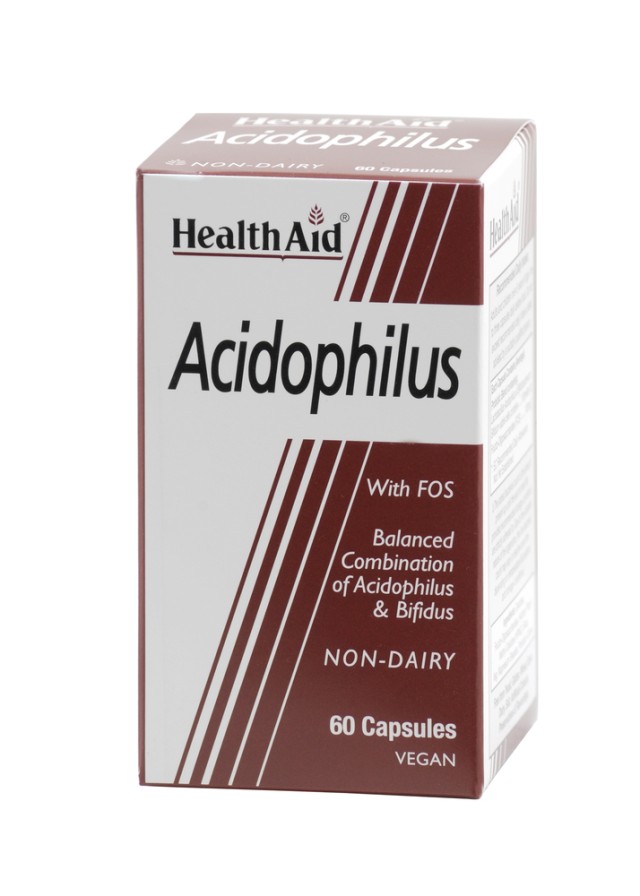 HEALTH AID Balanced Acidophilus 100million vegetarian capsules 60s