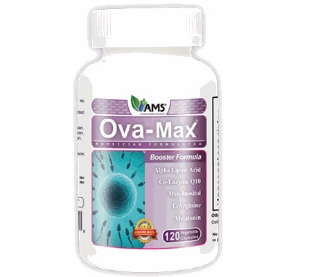 AMS Ova-Max Booster Formula Συμπλήρωμα Διατροφής για την Ενίσχυση της Ποιότητας των Ωαρίων, για τις γυναίκες που υποβάλλονται σε εξωσωματική γονιμοποίηση 120caps