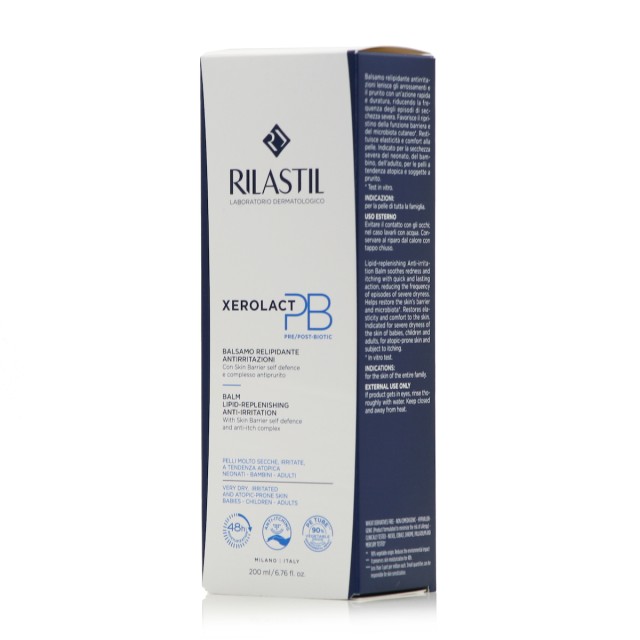 Rilastil Xerolact PB Balm Lipid Replenishing Anti-Irritation Βάλσαμο Προσώπου & Σώματος Αναπλήρωσης Λιπιδίων, 200ml