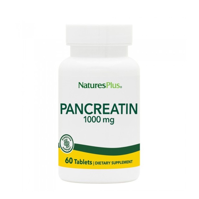 Natures Plus Pancreatin 1000mg 60 ταμπλέτες