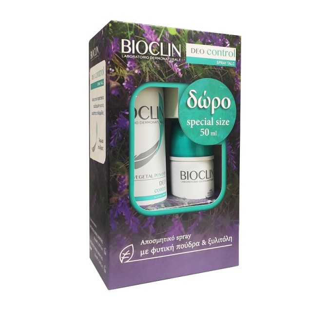 Bioclin Promo Pack Deo Control Spray Talc 150ml & Δώρο Mini Size Spray Talc 50ml